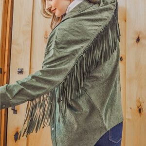 Green Fringe Jacket